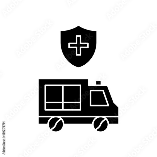 protected ambulance icon design