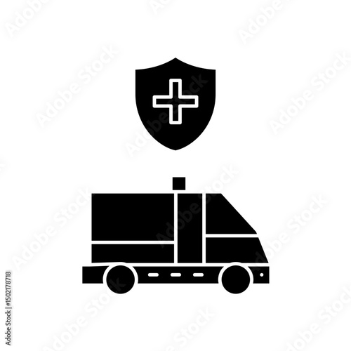 protected ambulance icon design
