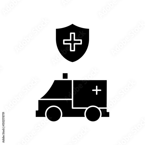 protected ambulance icon design