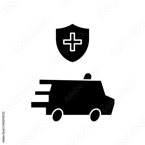 protected ambulance icon design