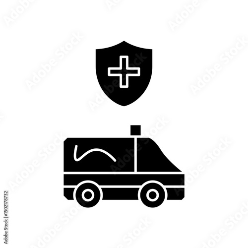 protected ambulance icon design