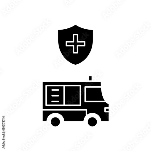protected ambulance icon design