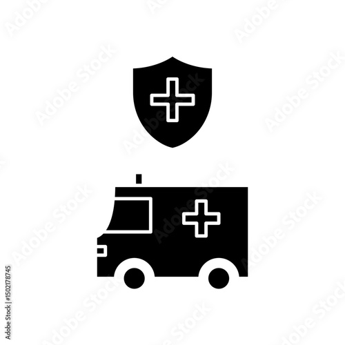 protected ambulance icon design
