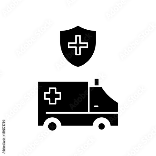 protected ambulance icon design