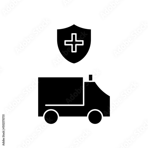 protected ambulance icon design