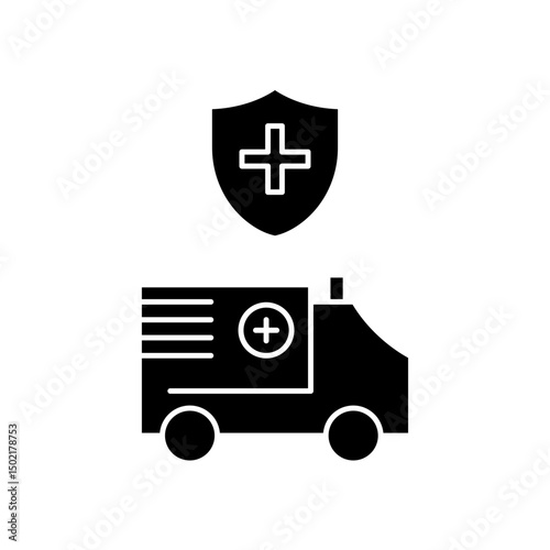 protected ambulance icon design