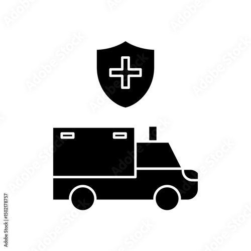protected ambulance icon design
