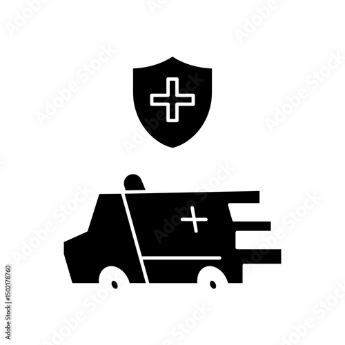protected ambulance icon design