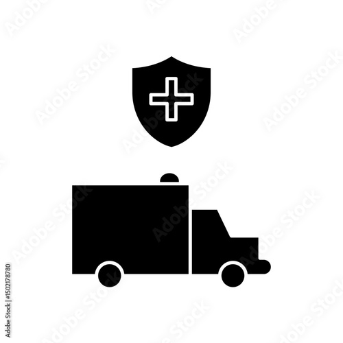 protected ambulance icon design
