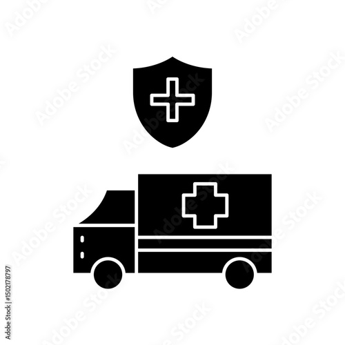 protected ambulance icon design