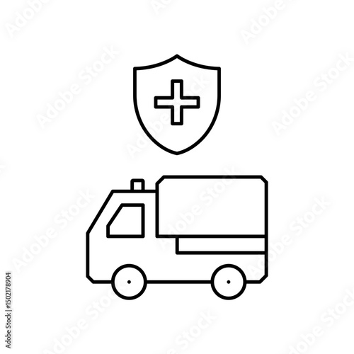 protected ambulance icon design