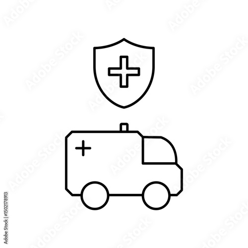 protected ambulance icon design
