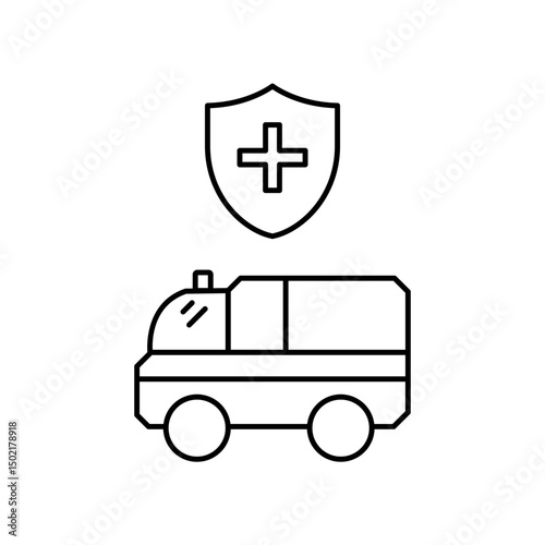 protected ambulance icon design