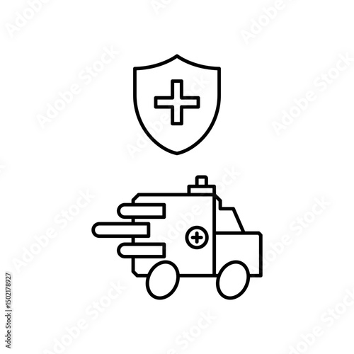 protected ambulance icon design