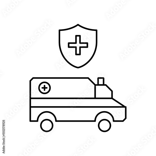 protected ambulance icon design