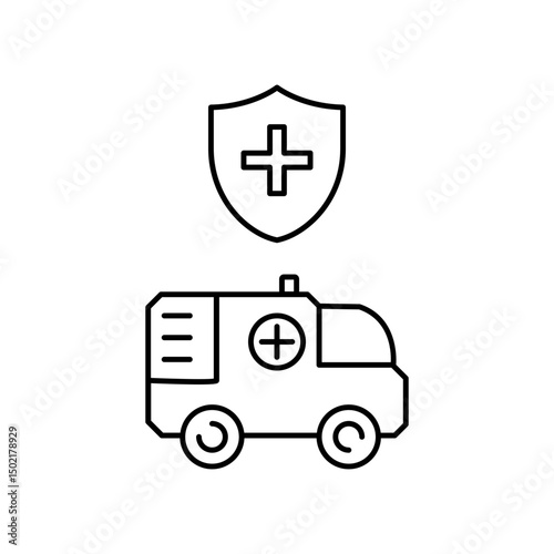 protected ambulance icon design