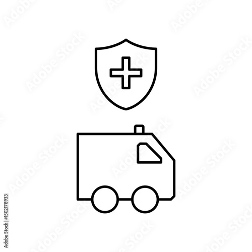 protected ambulance icon design