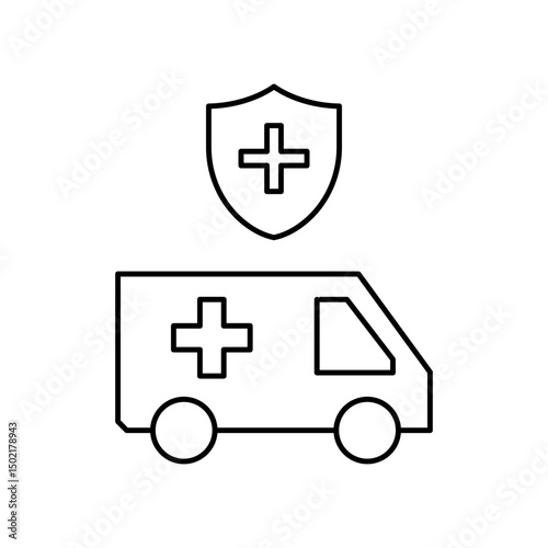protected ambulance icon design