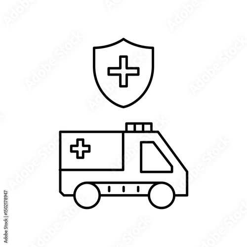 protected ambulance icon design