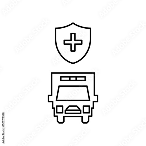protected ambulance icon design