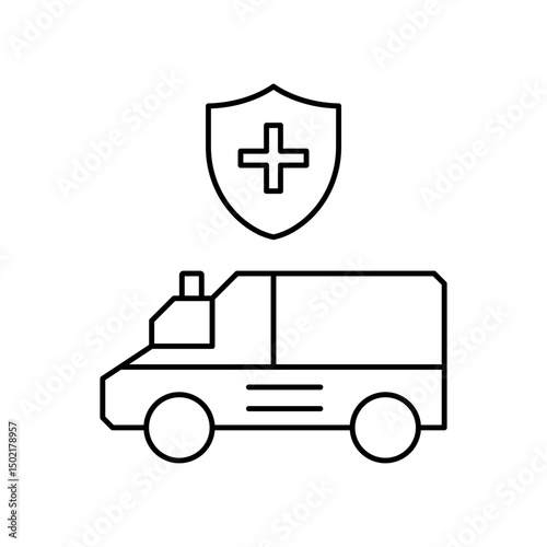 protected ambulance icon design