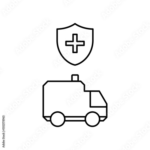 protected ambulance icon design