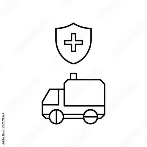 protected ambulance icon design