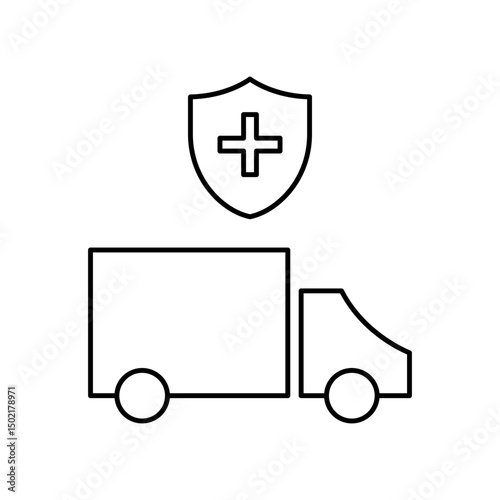 protected ambulance icon design