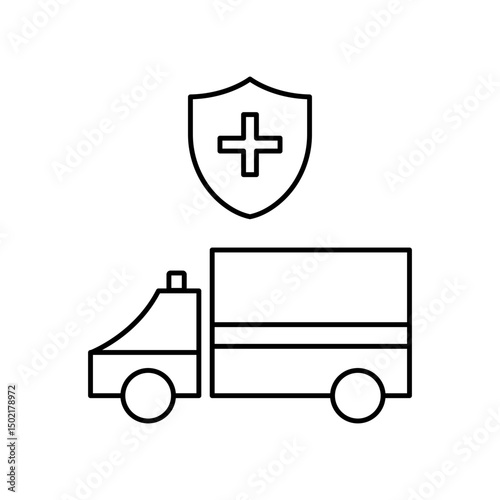 protected ambulance icon design