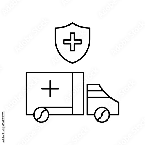 protected ambulance icon design