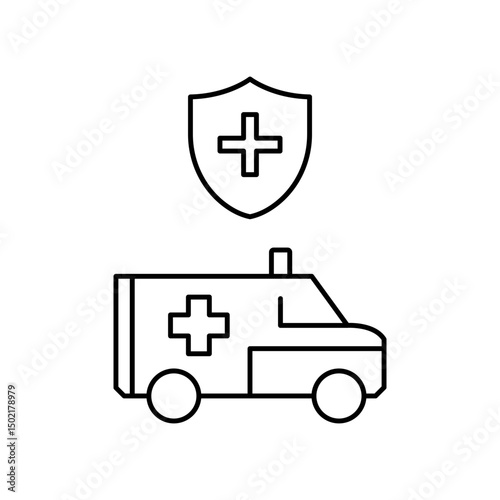 protected ambulance icon design