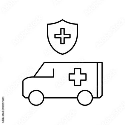 protected ambulance icon design