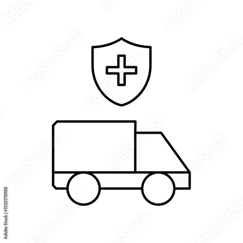 protected ambulance icon design