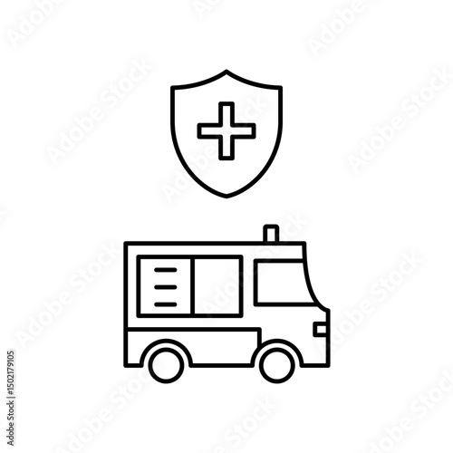 protected ambulance icon design