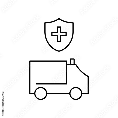 protected ambulance icon design