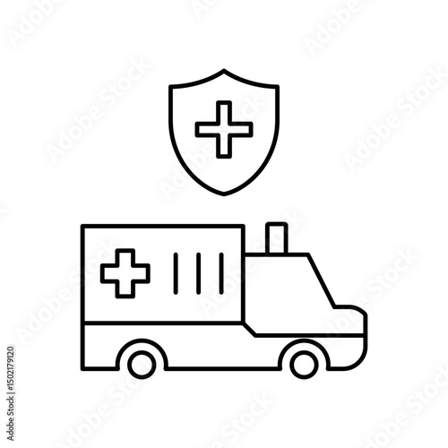 protected ambulance icon design