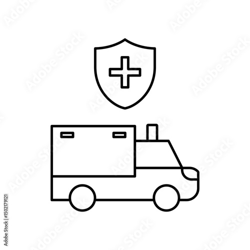 protected ambulance icon design