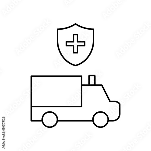 protected ambulance icon design