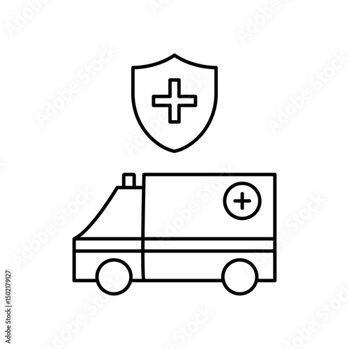 protected ambulance icon design