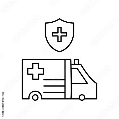 protected ambulance icon design