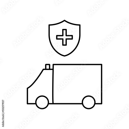 protected ambulance icon design