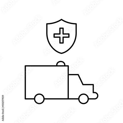 protected ambulance icon design