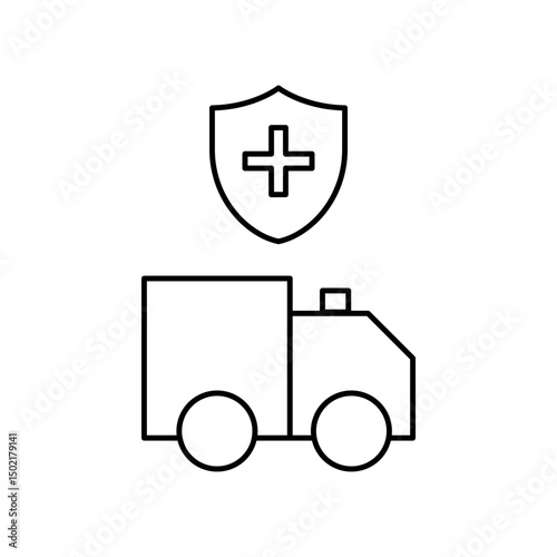 protected ambulance icon design