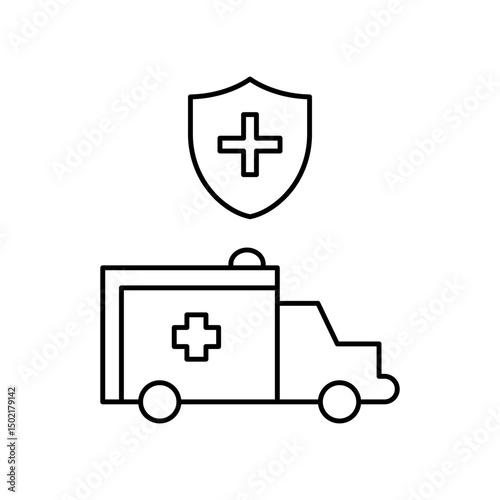protected ambulance icon design