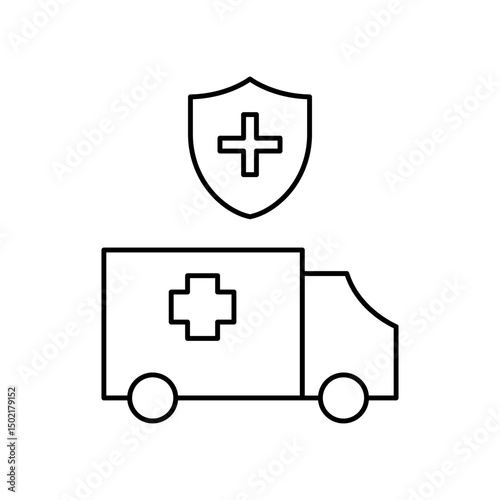 protected ambulance icon design