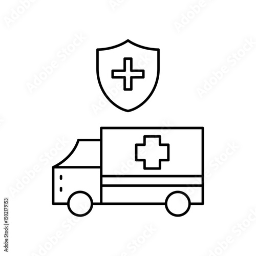 protected ambulance icon design