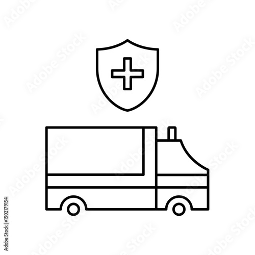 protected ambulance icon design