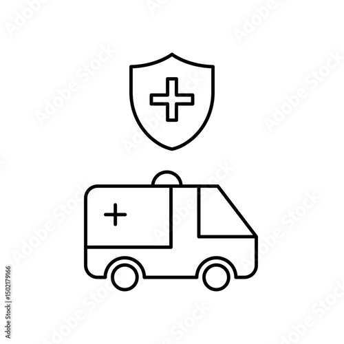 protected ambulance icon design