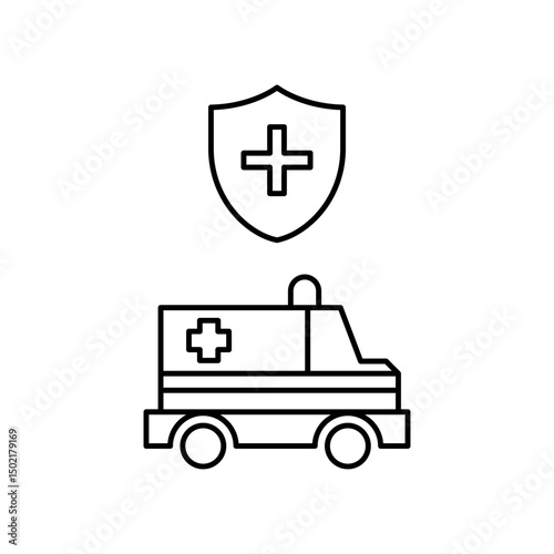 protected ambulance icon design