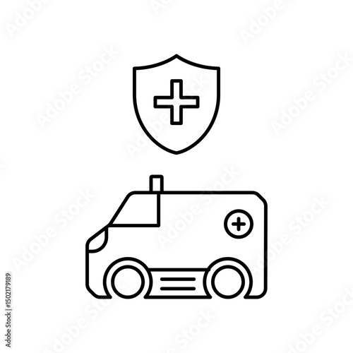 protected ambulance icon design